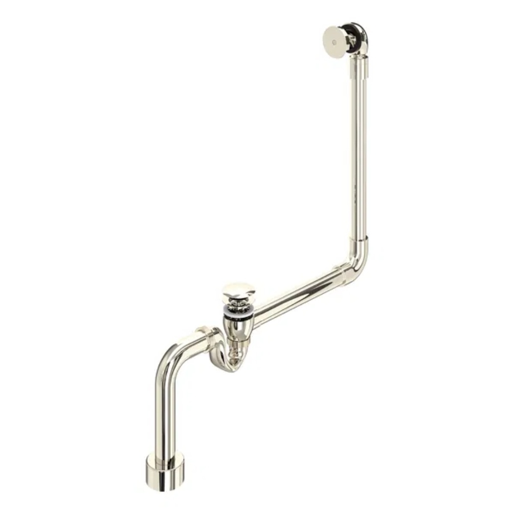 Cut out image of the Victoria + Albert Kit 30 Polished Nickel Push Button Overflow Bath Waste